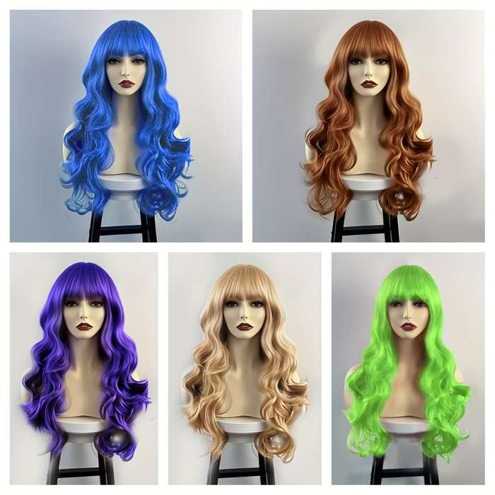 1Pc Rose Red 50.8cm Fashion Design Wig