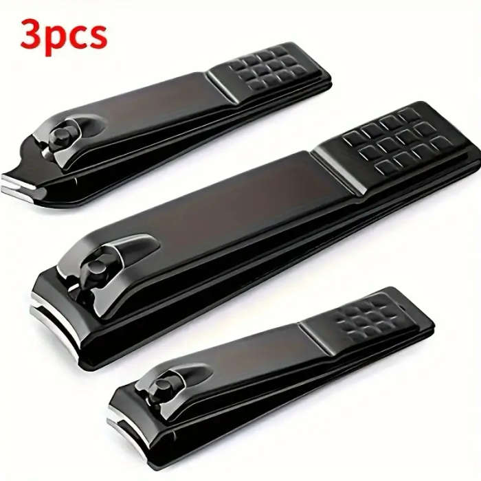 3-PIECE STAINLESS STEEL MANICURE PEDICURE SET SHARP NAIL CLIPPERS