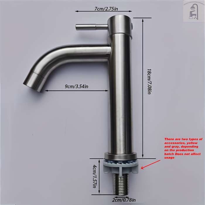 1PC 304 Single Cold Face Basin Faucet