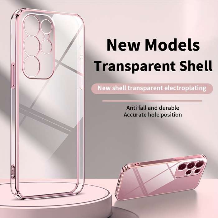 1pc Pink Color For Samsung Galaxy S24 Ultra Phone Cases
