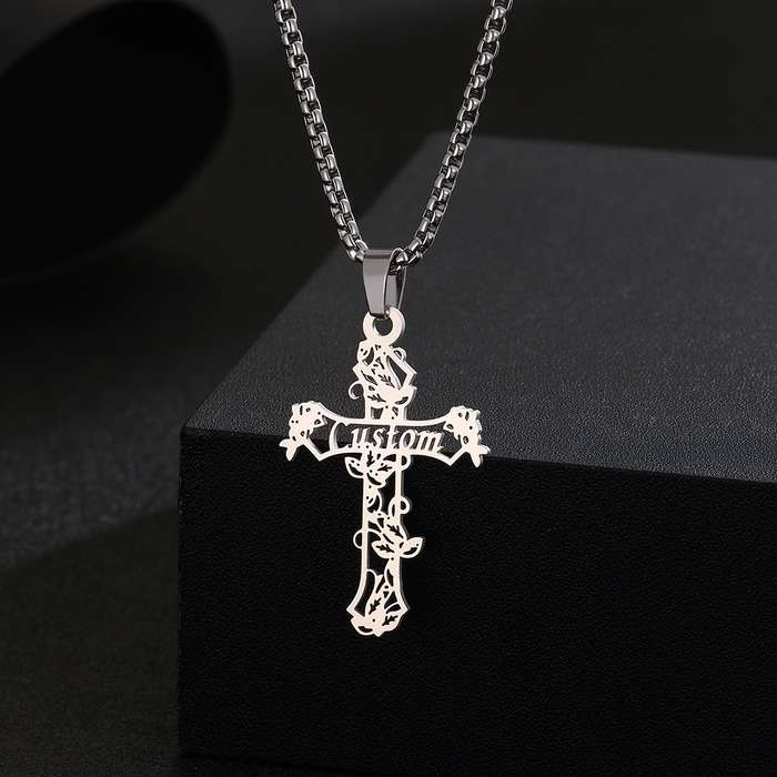 1 Piece Silvery Jesus Theme Pendant