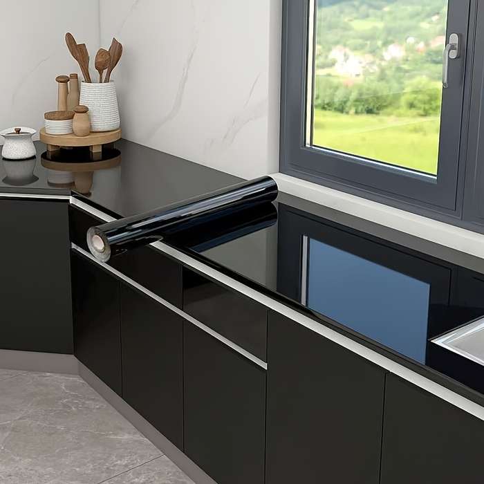 1PC Wall StickersGloss Black59.99cmX10.0Meters
