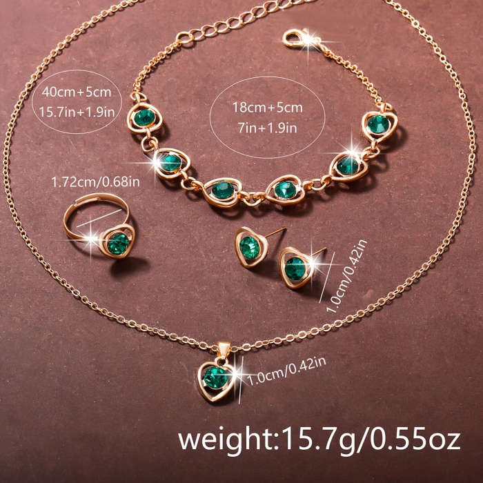 5pcs Set A Casual Fashion Quartz Watch for Women Featuring a Roman Dial Along with a Set