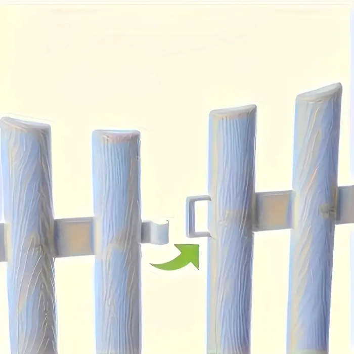 10 Pieces White Plastic Garden Fence Posts