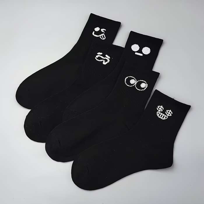 5 Pairs One Size High Elastic Socks