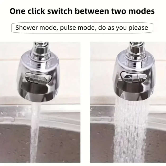 1pc 360° Rotating Kitchen Faucet Water Filter Anti-Splash Sprayer