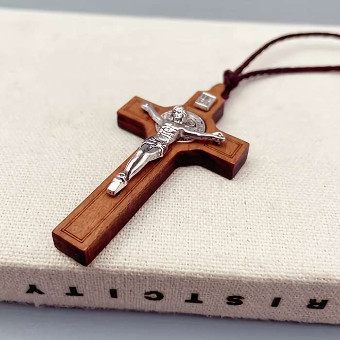 1 Piece Brown Jesus Theme Pendant