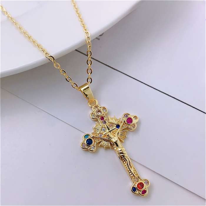 1 Piece Color Jesus Theme Pendant