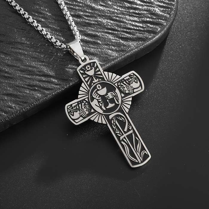 1 Piece Silvery Jesus Theme Pendant