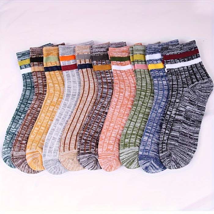 10 Pairs Mixed Color One Size High Elastic Socks
