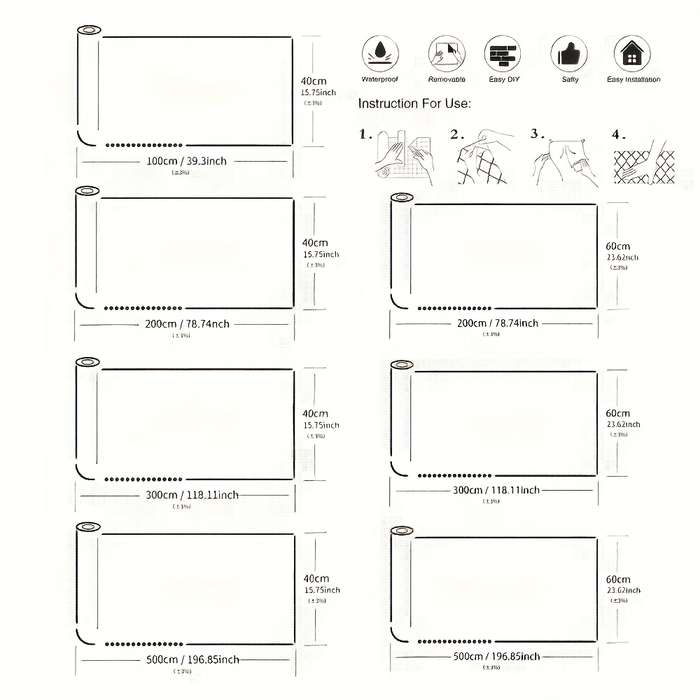 1PC Wall Stickers40x300cm 15.75inx118.11in