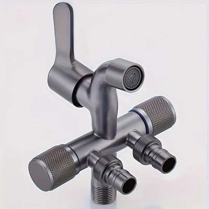 1x 3 In 1 Multifunctional Stainless Steel Faucet
