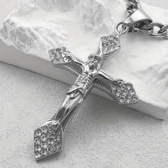 1 Piece Silvery Jesus Theme Pendant