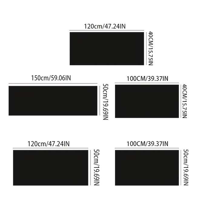 1Pc Black 50x100cm Floor Mat