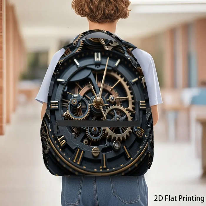 1 x Steampunk Clock Backpack With Adjustable Straps
