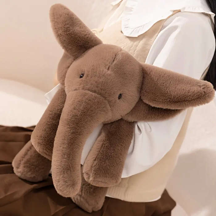 Super Soft Plush Elephant Toy Gray
