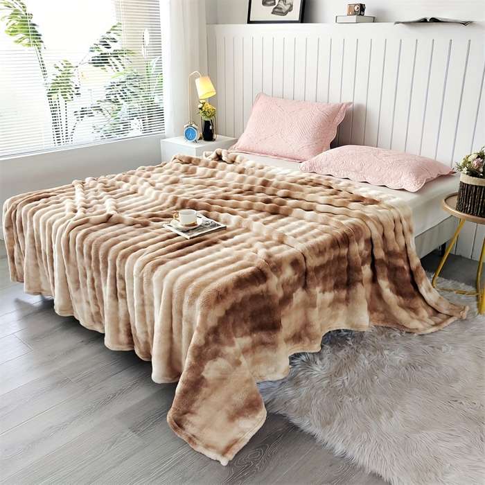 1ps Blanket Color Marbled Camel size 200x230cm 80x90inch