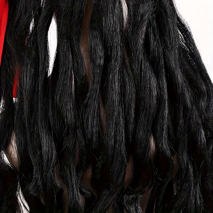 1Pc Black 55.88cm Fashion Design Wig