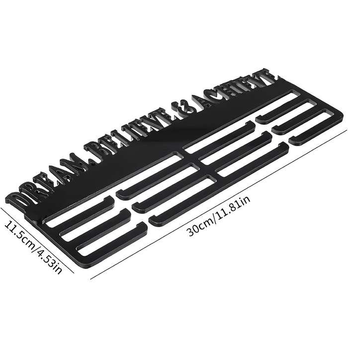 1pc Black Iron Medal Display RackDurable Medal Storage Hanger for Achievements and Awards