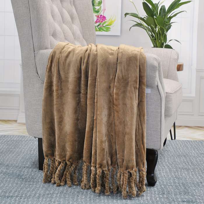1ps Blanket Color Tangerine size 152.4cm X 203.2cm