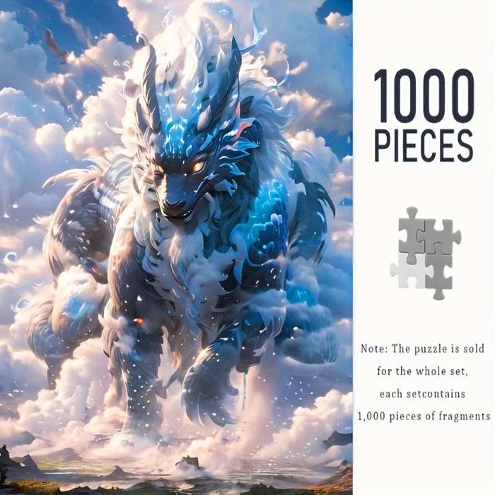 1000pcs Mystical Dragon Jigsaw Puzzle for Adults 50.04x69.85 cm Vibrant Fantasy Art