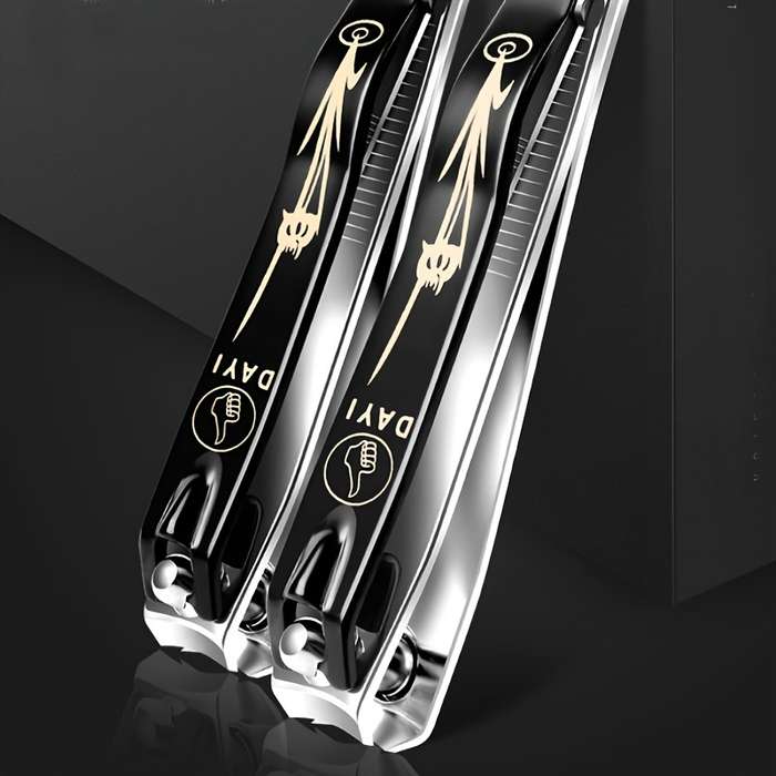 1pc ODORless High-Carbon Steel Nail Clippers with Nail File Modern Black  Golden OKAY I HAV