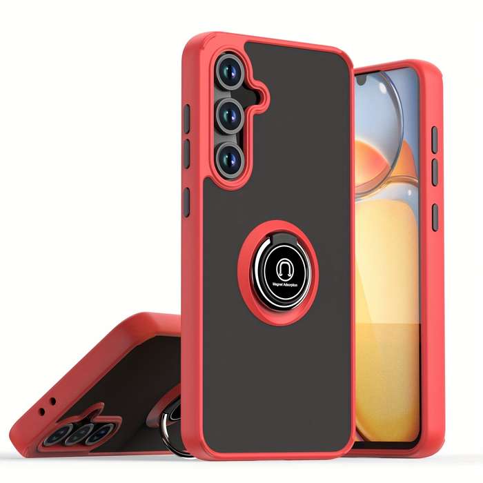 1pc Red For Samsung Galaxy S25 Plus Phone Cases