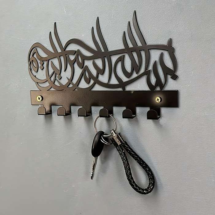 1pc Fashion Metal Decorative Hook 6pcs Powder Coated Wall Mount Easy Install for Indoor Decorat