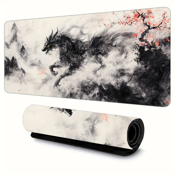 1pc 40x90cm Watercolor Fantasy Mythical Creature Mouse Pad Mysterious and Durable Office Desk Access