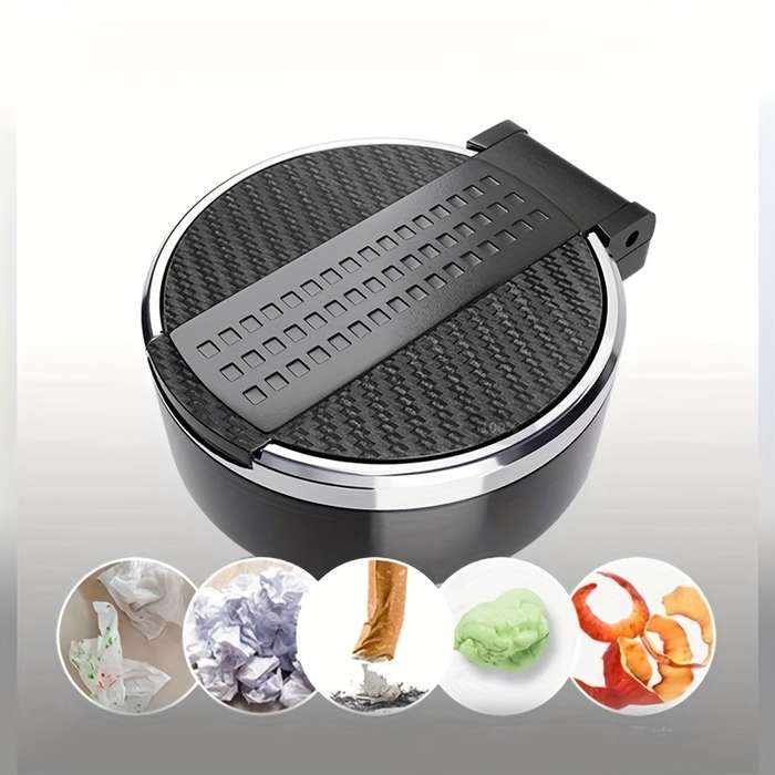 1pc Fit Car Ashtray with Lid Sleek Odor-Resistant ABS Cigarette Holder Cup Holder Compact Des