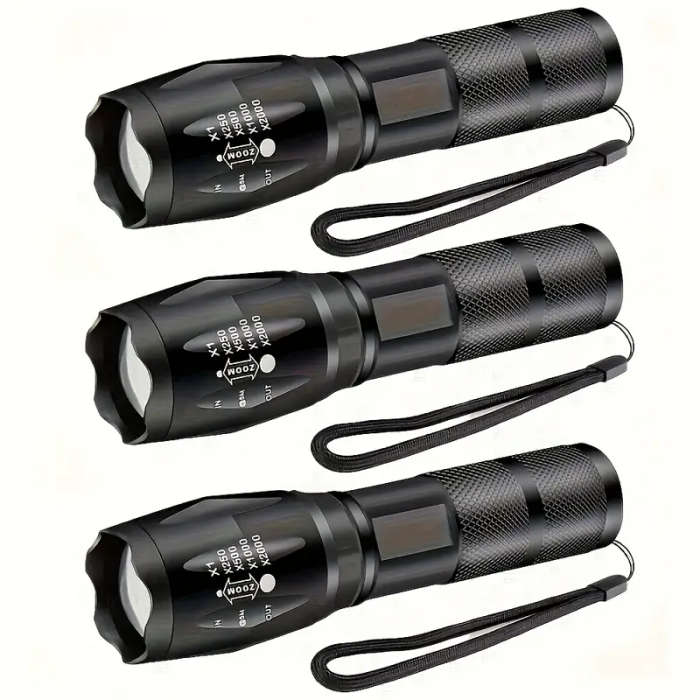 3pcs LED Aluminum Handheld Flashlights