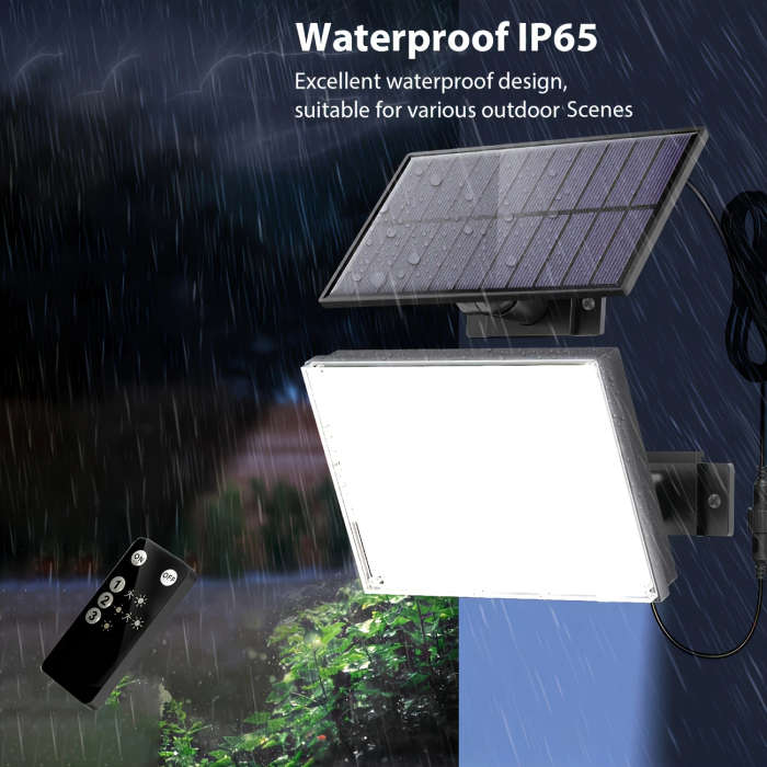 Bright LED Solar Motion Sensor Light Outdoor Bright LED Remote Control Stand Alone Panel 5.0meter Ca