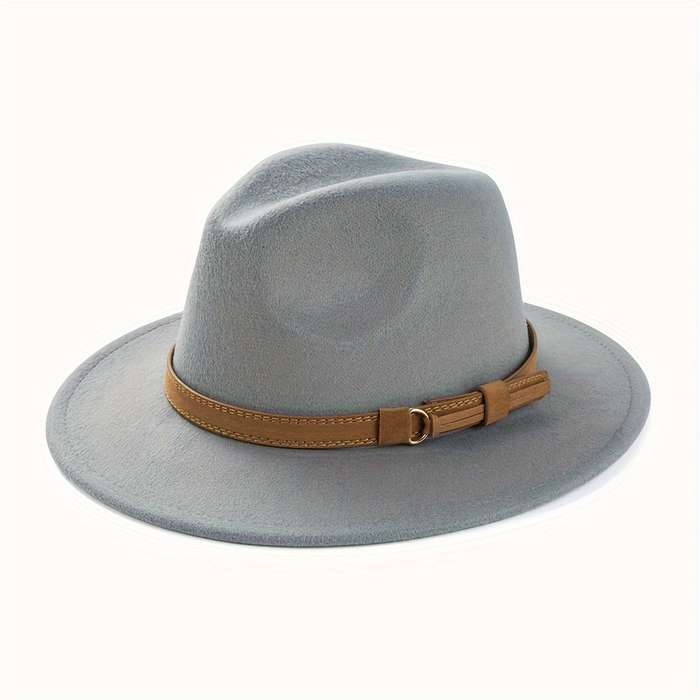 1pc Fashion Retro Top Hat Simple Wide Brim Jazz Hat