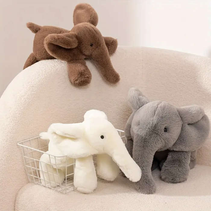 Super Soft Plush Elephant Toy Gray