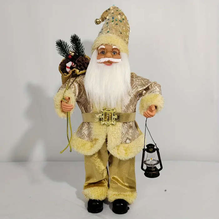 Santa Claus Standing Doll  Golden