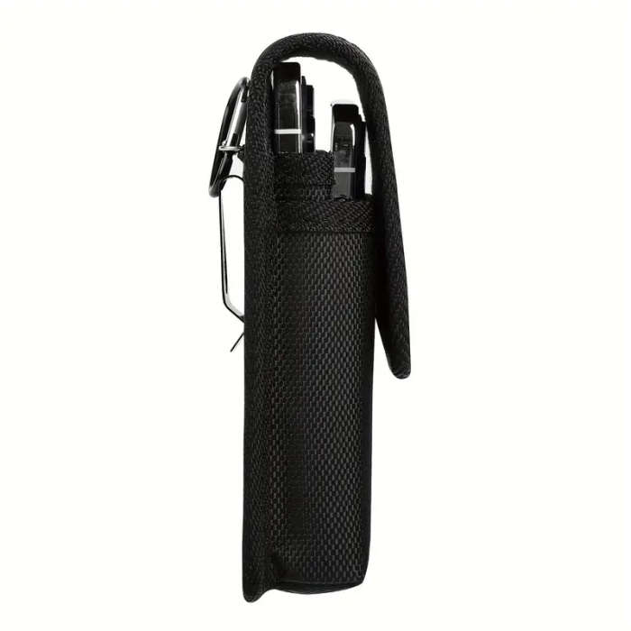 Men's Dual-Pocket Faux Leather Phone Holster with Belt Loop Durable Lightweight Multi-Functional