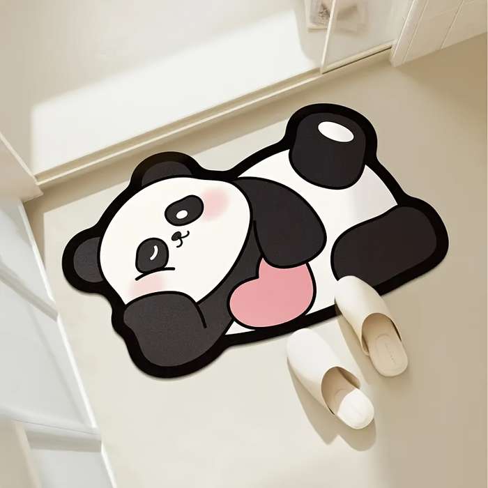 1Pc 15.74x23.62inch 40x60cm Spittinchg Tongue Panda Floor Mat