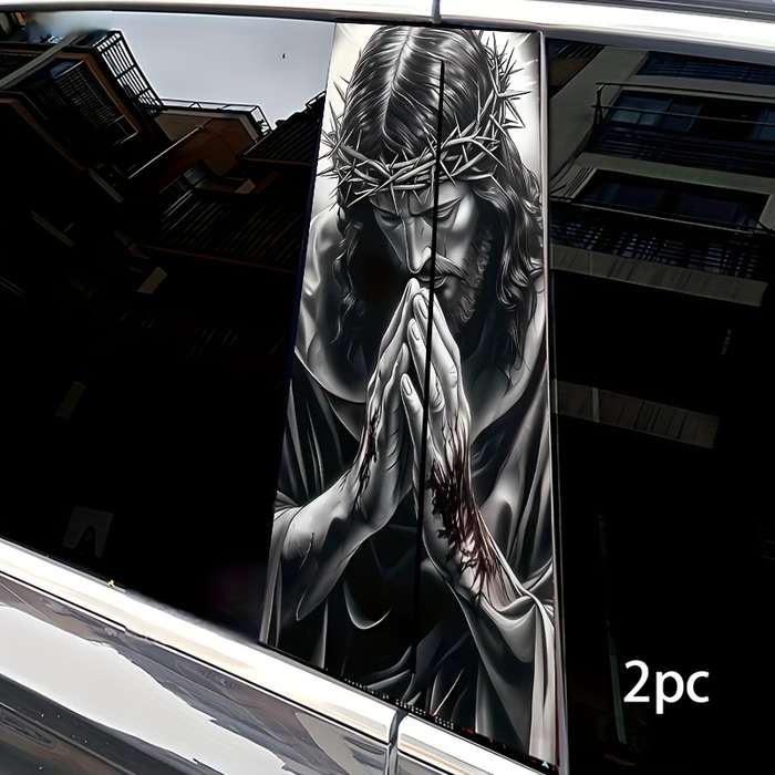 2pcs Jesus Christian Themed Stickers