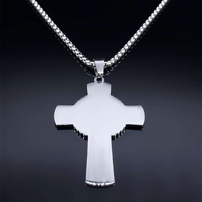 1 Piece Steel Color Jesus Theme Pendant