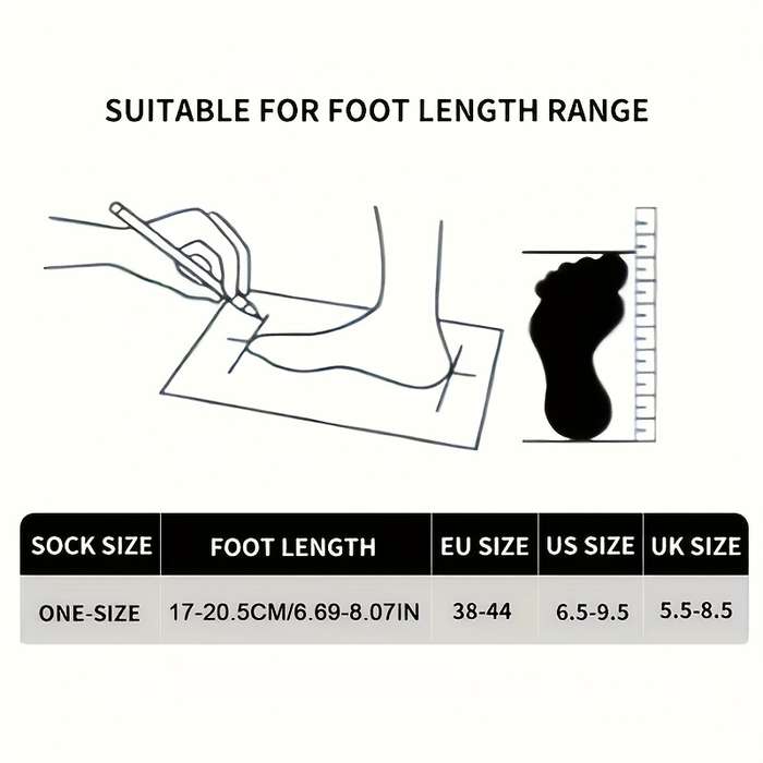 5 Pairs White One Size High Elastic Socks