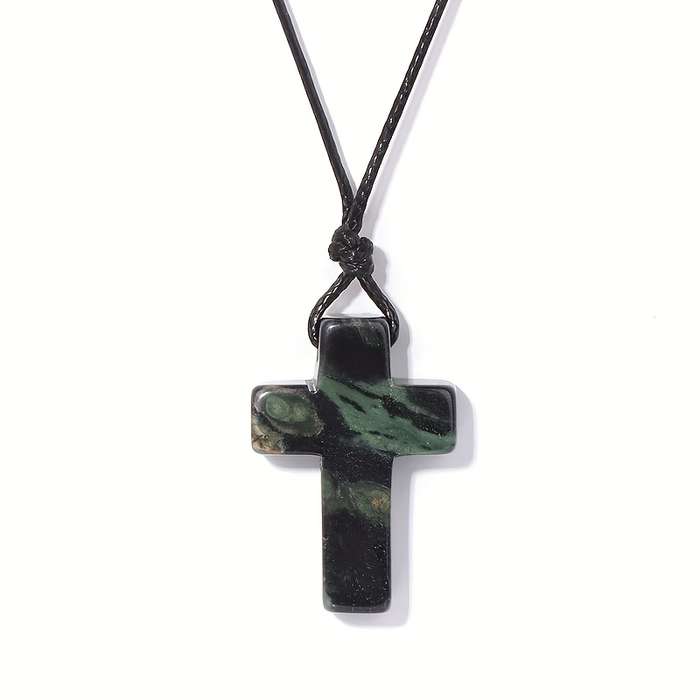 1 Piece Green Aventurine Jesus Theme Pendant