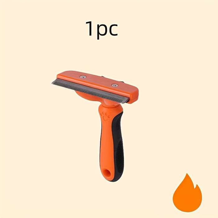 1pc Orange Red Large Pet Comb