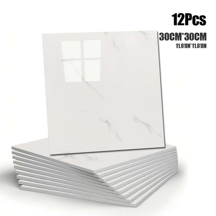 24pcs Wall StickersMarble Medium Gray