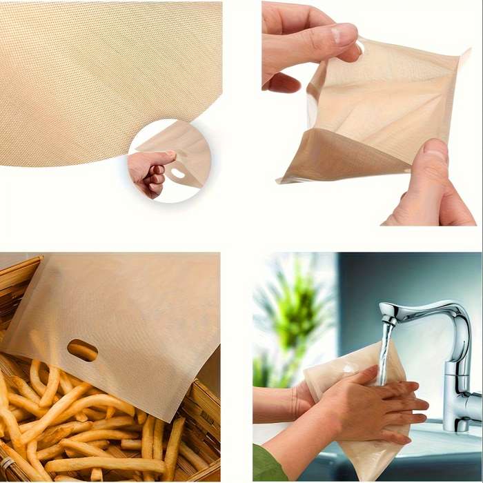 4pcs 6.3x6.5in 16x16.5cm Non-Stick Reusable Toaster Bags Create Grilled Cheese Sandwiches In