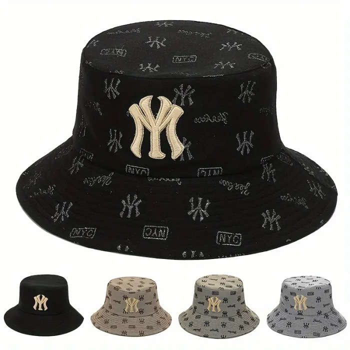 1pc Unisex Trendy Bucket Hat With Letters Pattern Sun Protection Casual Hat Suitable For Daily Wear