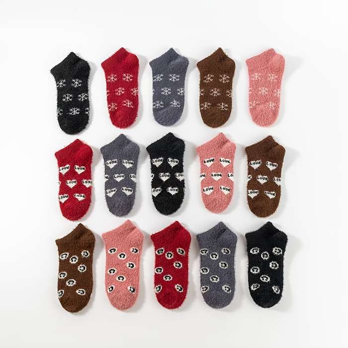 Sock 5 Pairs Of Snowflake Series  One Size
