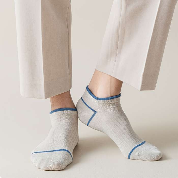 5 Pairs Random Colors Asian One Size High Elastic Socks