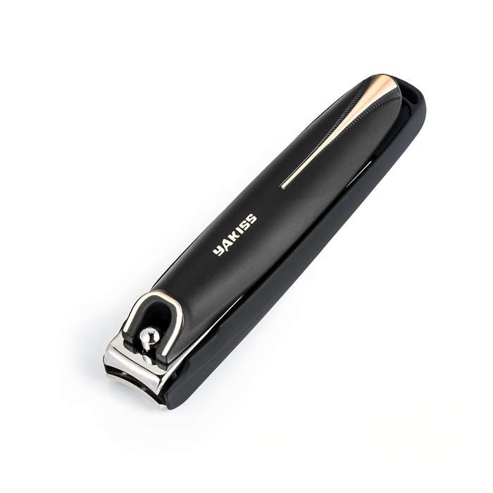 1pc Large Stainless Steel Nail Clippers Anti-Splash Portable Manicure Scissors with Concave Bl