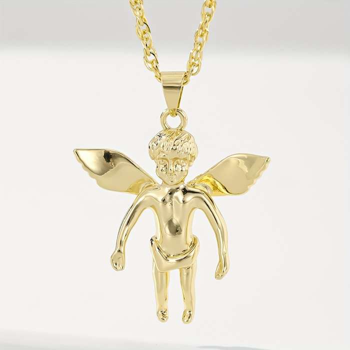1 Piece Golden Yellow White Jesus Theme Pendant