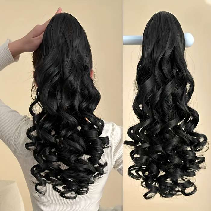 1Pc Black 50.8cm Fashion Design Wig